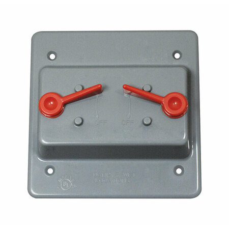 SIGMA ELECTRIC Electrical Box Cover, Switch Box, 2 Gang, Non-Metallic 14327